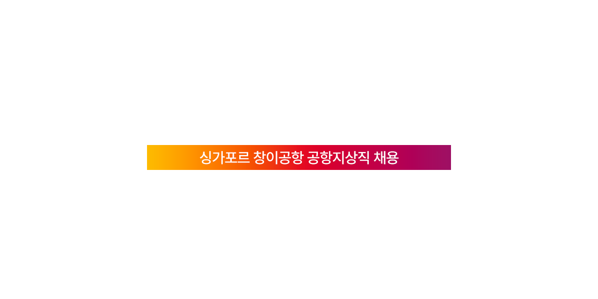 싱가포르창이공항 공항지상직 채용